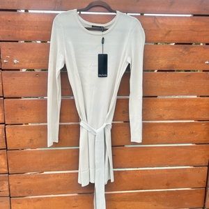 Crème colored light sweater dress. With tags. M.